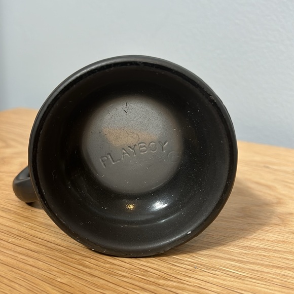 Vintage PLAYBOY 1970'S Beer Stein Embossed Logo Bunny Glass Bottom Mug Gray - Picture 5 of 7